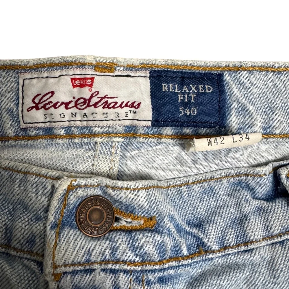 Levi Strauss Signature Mens‎ Relaxed Fit 540 Jeans W42 L34 Made In USA